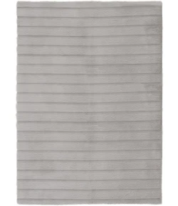 Central Oriental Fox Faux Fur Grey Solid 7ft.6 x 9ft.6in. Rect. Rug