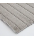 Central Oriental Fox Faux Fur Grey Solid 5ft. x 7ft. Rect. Rug