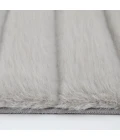 Central Oriental Fox Faux Fur Grey Solid 5ft. x 7ft. Rect. Rug