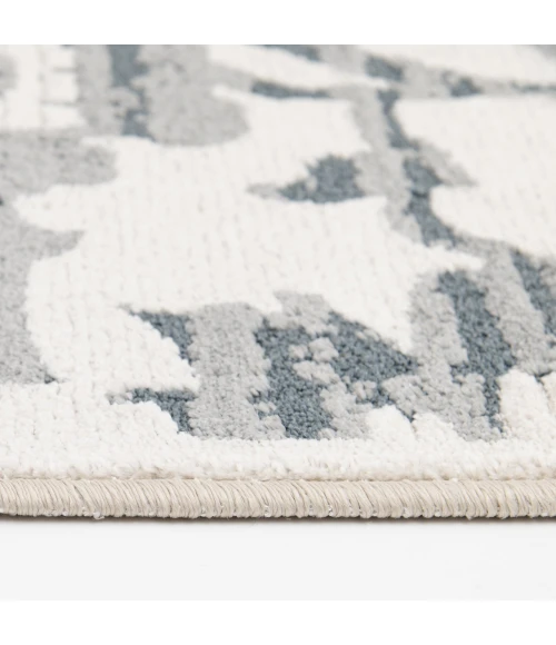 Central Oriental Heirloom Champagne/Sky Blue Floral 7ft.10in. x 9ft.10in. Rect. Rug