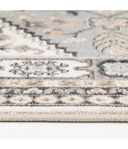 Central Oriental Heirloom Sky Blue/Champagne Moroccan 5ft.3 x 7ft.7in. Rect. Rug