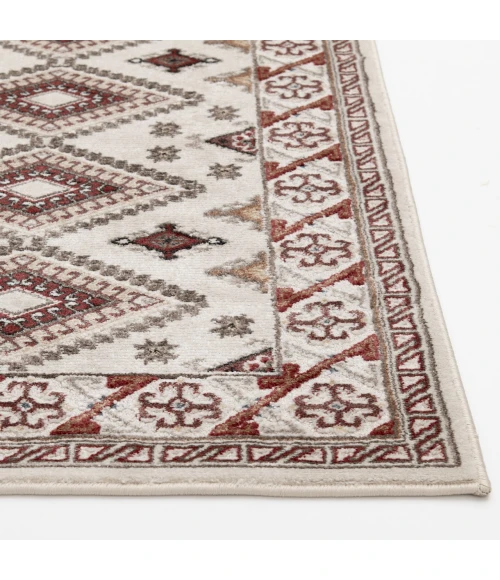 Central Oriental Heirloom Cinnabar/Multi Moroccan 7ft.10in. x 9ft.10in. Rect. Rug