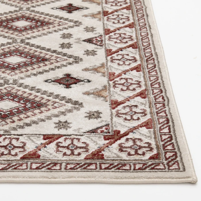 Central Oriental Heirloom Cinnabar/Multi Moroccan 7ft.10in. x 9ft.10in. Rect. Rug