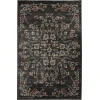Central Oriental Heirloom black Floral 7ft.10in. x 9ft.10in. Rect. Rug