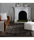 Central Oriental Heirloom black Floral 7ft.10in. x 9ft.10in. Rect. Rug