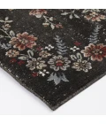Central Oriental Heirloom black Floral 7ft.10in. x 9ft.10in. Rect. Rug