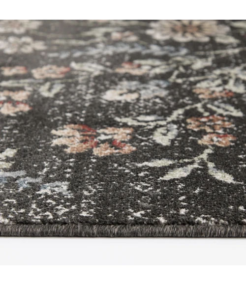 Central Oriental Heirloom black Floral 7ft.10in. x 9ft.10in. Rect. Rug