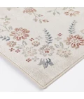 Central Oriental Heirloom Chetwode/Navajo White Floral 7ft.10in. x 9ft.10in. Rect. Rug