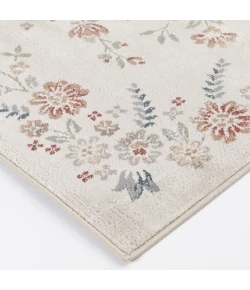 Central Oriental Heirloom Cinnabar/Navajo White Border/Floral 5ft.3in. x 7ft.7in. Rect. Rug