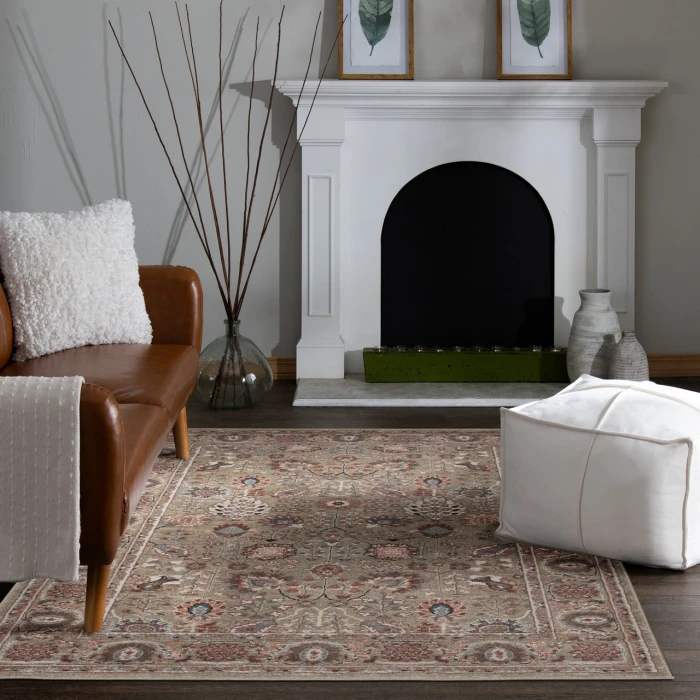 Central Oriental Heirloom Chetwode /Navajo White Moroccan 9ft.10in. x 12ft.10in. Rect. Rug
