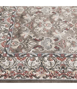 Central Oriental Heirloom Tan/Navajo White Border/Floral 9in. x 33in. Rect. Rug