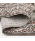 Central Oriental Heirloom Tan/Navajo White Border/Floral 5ft.3in. x 7ft.7in. Rect. Rug