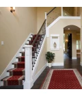 Central Oriental Heirloom Cinnabar/Navajo White Border/Abstract 9in. x 33in. Rect. Rug