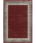 Central Oriental Heirloom Cinnabar/Navajo White Border/Abstract 9in. x 33in. Rect. Rug