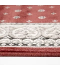 Central Oriental Heirloom Cinnabar/Navajo White Border/Abstract 9in. x 33in. Rect. Rug