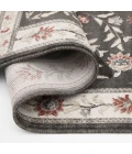 Central Oriental Heirloom Abbey/Navajo White Border/Floral 5ft.3in. x 7ft.7in. Rect. Rug