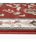 Central Oriental Heirloom Cinnabar/Navajo White Border/Floral 9in. x 33in. Rect. Rug