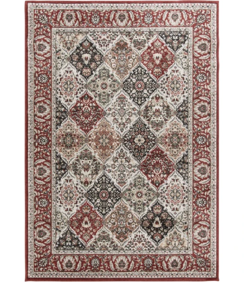 Central Oriental Heirloom Cinnabar/Multi Moroccan 5ft.3in. x 7ft.7in. Rect. Rug