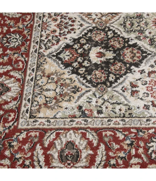 Central Oriental Heirloom Cinnabar/Multi Moroccan 5ft.3in. x 7ft.7in. Rect. Rug