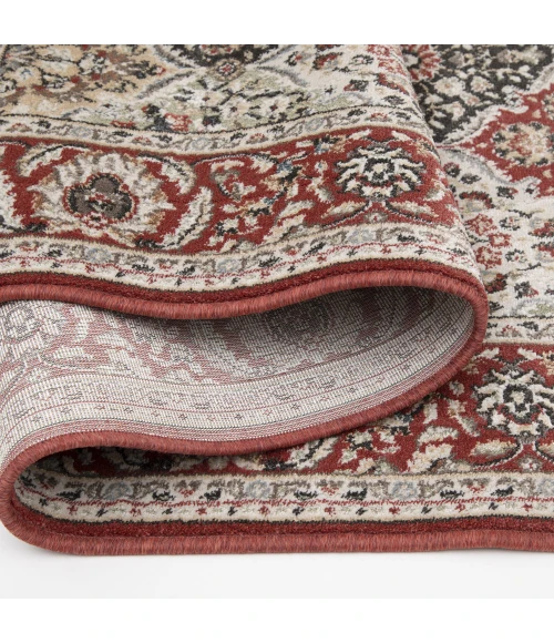Central Oriental Heirloom Cinnabar/Multi Moroccan 5ft.3in. x 7ft.7in. Rect. Rug