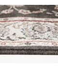 Central Oriental Heirloom Abbey/Navajo White Border/Floral 5ft.3in. x 7ft.7in. Rect. Rug
