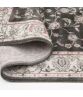 Central Oriental Heirloom Abbey/Navajo White Border/Floral 5ft.3in. x 7ft.7in. Rect. Rug