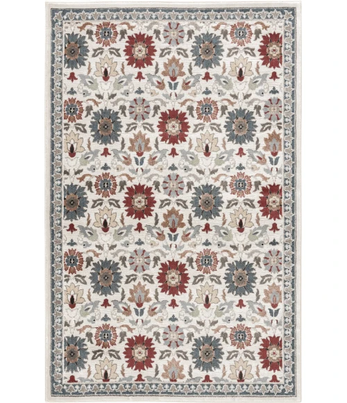 Central Oriental Erin & Ben _ Rooted Champagne/Multi  Floral 7ft.10 x 9ft.10in. Rect. Rug