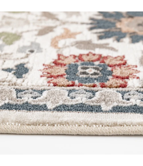 Central Oriental Erin & Ben _ Rooted Champagne/Multi  Floral 7ft.10 x 9ft.10in. Rect. Rug