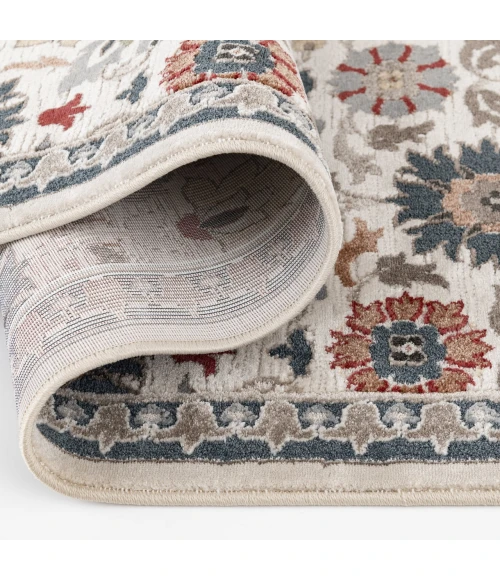 Central Oriental Erin & Ben _ Rooted Champagne/Multi  Floral 7ft.10 x 9ft.10in. Rect. Rug