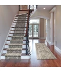 Central Oriental Clearwater Chalk/Gunmetal Oriental/Traditional 9in. x 33in. Rect. Rug