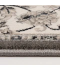 Central Oriental Clearwater Dove Border/Floral 9in. x 33in. Rect. Rug