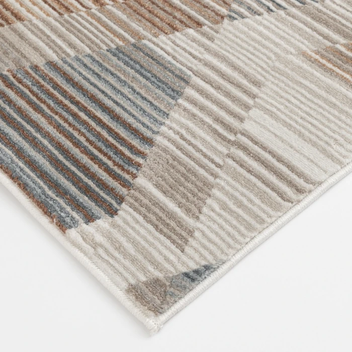 Central Oriental Landscape Salt/Multi Abstract 5ft. x 7ft.6in. Rect. Rug