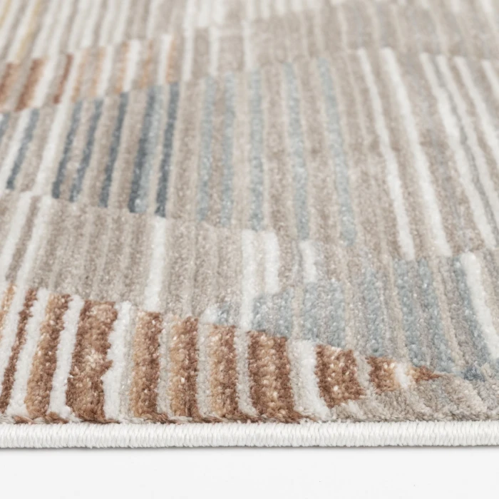 Central Oriental Landscape Salt/Multi Abstract 5ft. x 7ft.6in. Rect. Rug