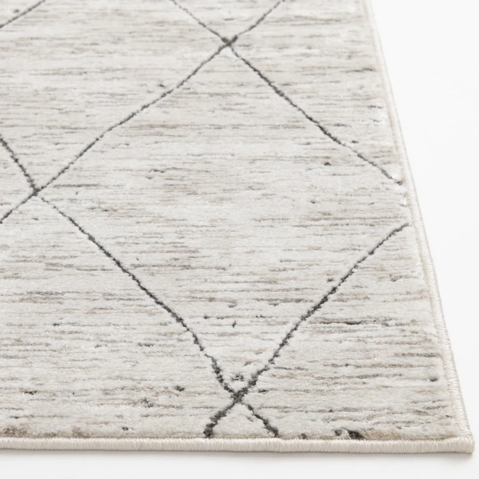 Central Oriental Landscape Salt/Shell Lattice 5ft. x 7ft.6in. Rect. Rug