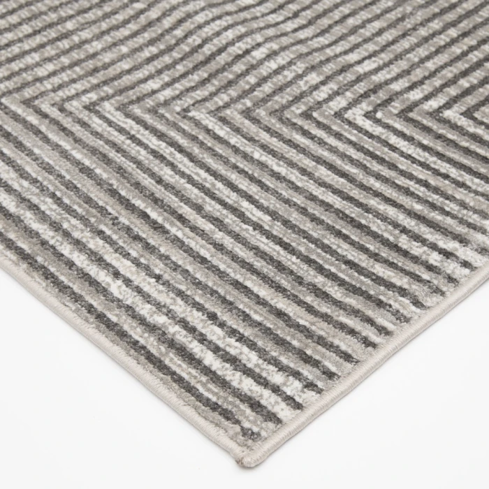 Central Oriental Landscape Pumice/Smoke Abstract 9in. x 26in. Rect. Rug