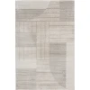 Central Oriental Landscape Shell/Salt Abstract 5ft. x 7ft.6in. Rect. Rug