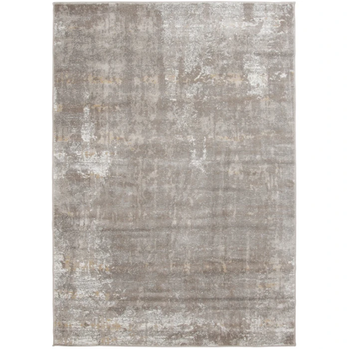 Central Oriental Landscape Pumice/Shell Abstract 9in. x 33in. Rect. Rug