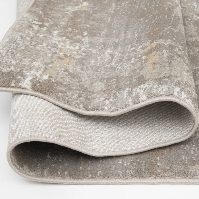 Central Oriental Landscape Pumice/Shell Abstract 9in. x 33in. Rect. Rug