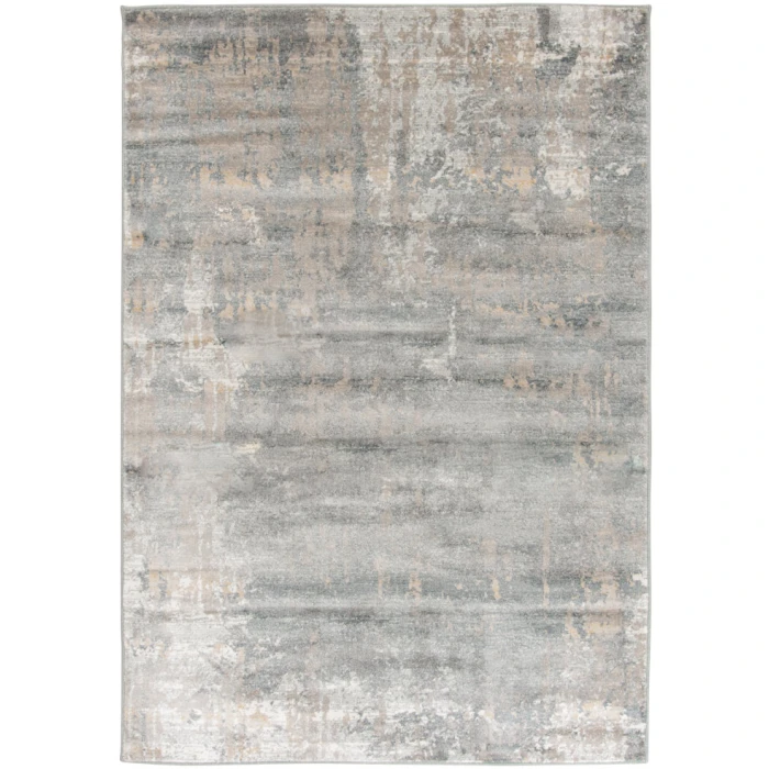 Central Oriental Landscape Harbor/Salt Abstract 7ft.10in. x 10ft.10in. Rect. Rug
