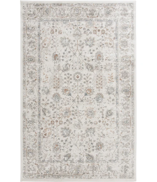 Central Oriental Landscape Shell/Sandstone Floral 5ft. x 7ft.6in. Rect. Rug