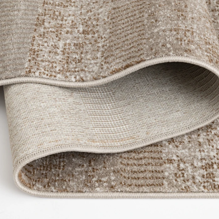 Central Oriental Landscape Mocha/Sand Abstract 5ft. x 7ft.6in. Rect. Rug