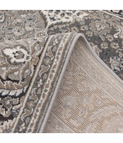 Central Oriental Clearwater Chalk/Gunmetal Oriental/Traditional 9in. x 33in. Rect. Rug