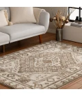 Central Oriental Lowell Cream/Beige Moroccan 5ft. x 7ft. Rect. Rug