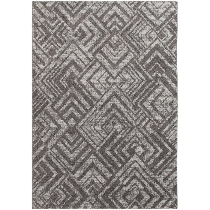Central Oriental Lowell Gray Geometric 24in. x 36in. Rect. Rug