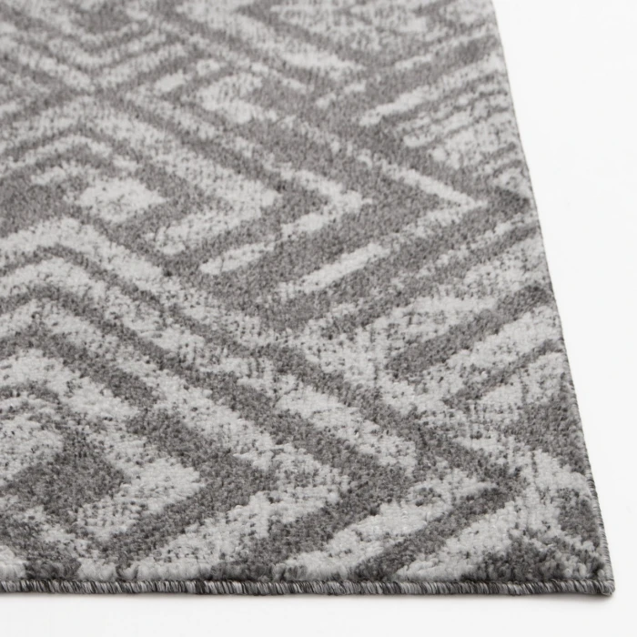 Central Oriental Lowell Gray Geometric 24in. x 36in. Rect. Rug