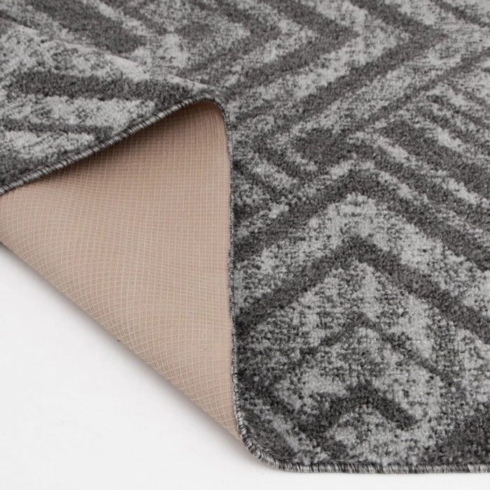Central Oriental Lowell Gray Geometric 24in. x 36in. Rect. Rug