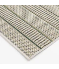 Central Oriental Colourscape Green/Ecru Stripe 7ft.10in. x 9ft.10in. Rect. Rug