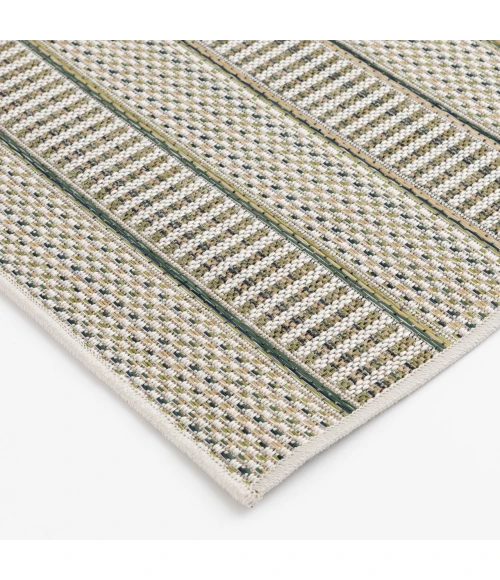 Central Oriental Colourscape Green/Ecru Stripe 7ft.10in. x 9ft.10in. Rect. Rug