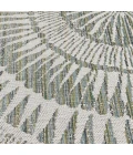 Central Oriental Colourscape Green/Ecru Abstract 7ft.10in. x 9ft.10in. Rect. Rug