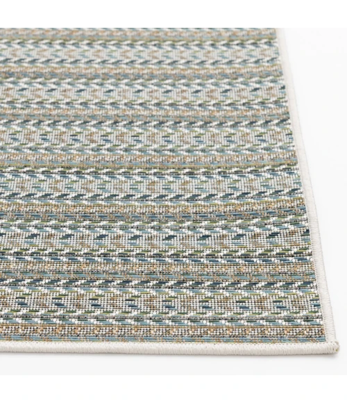 Central Oriental Colourscape Green/Ecru Stripe 7ft.10in. x 9ft.10in. Rect. Rug